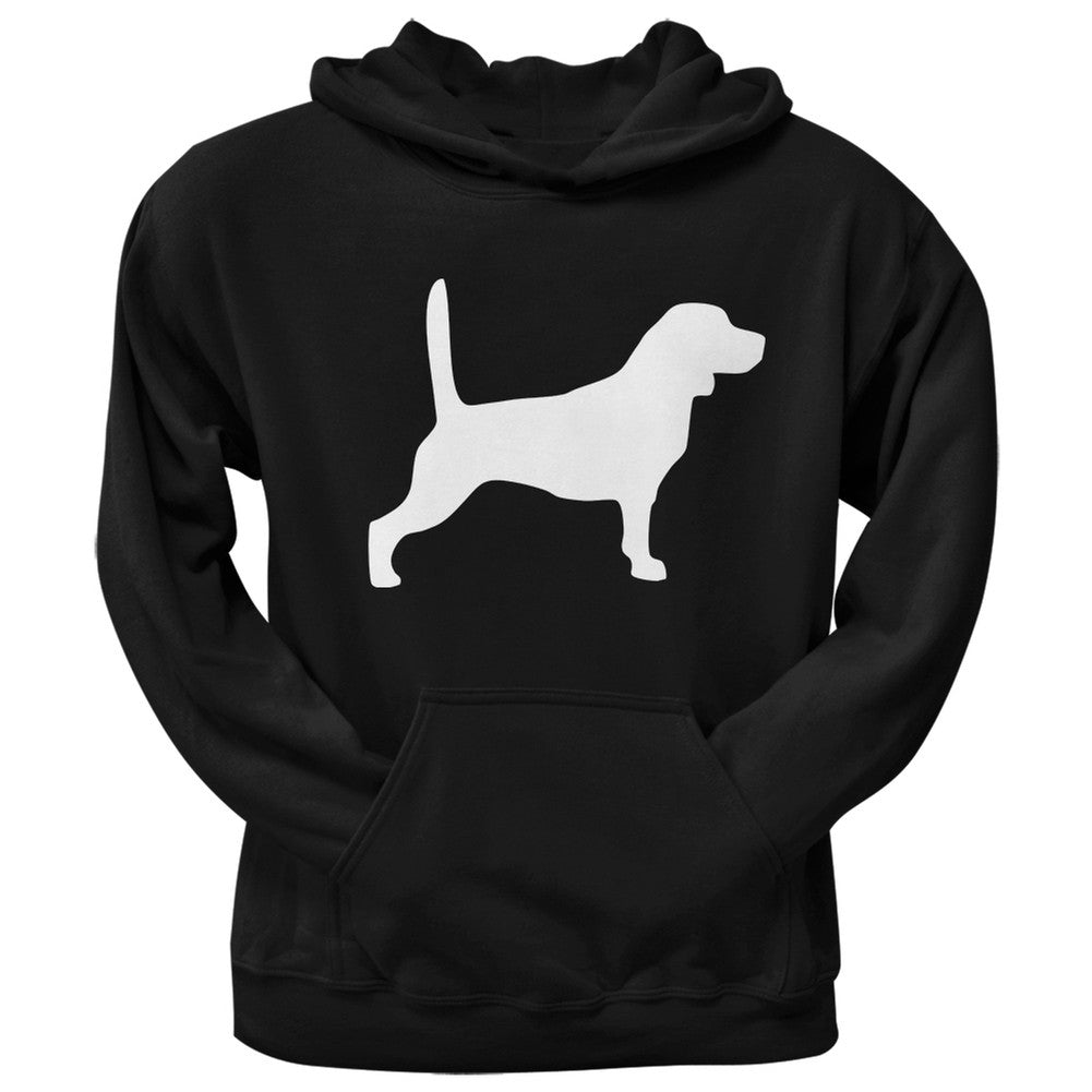 Beagle Silhouette Black Adult Hoodie Sweatshirts Old Glory