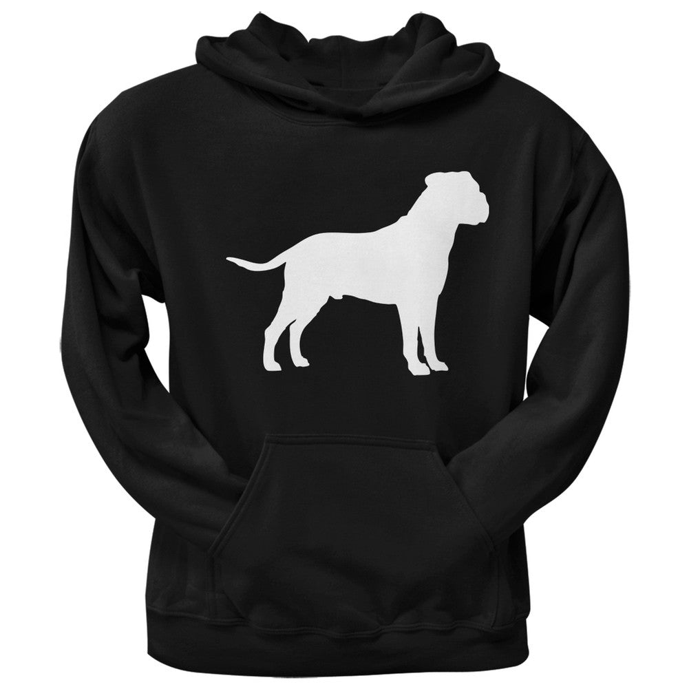 Bull Mastiff Silhouette Black Adult Hoodie Sweatshirts Old Glory