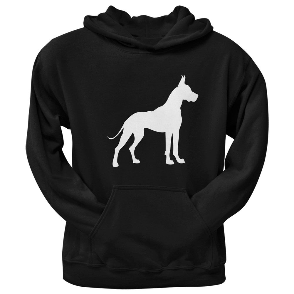 Great Dane Silhouette Black Adult Hoodie Sweatshirts Old Glory