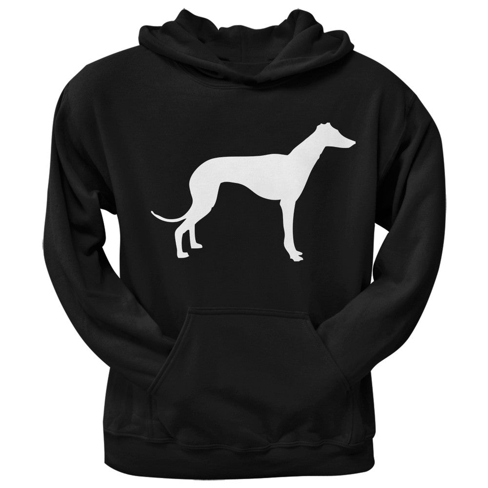 Greyhound Silhouette Black Adult Hoodie Sweatshirts Old Glory