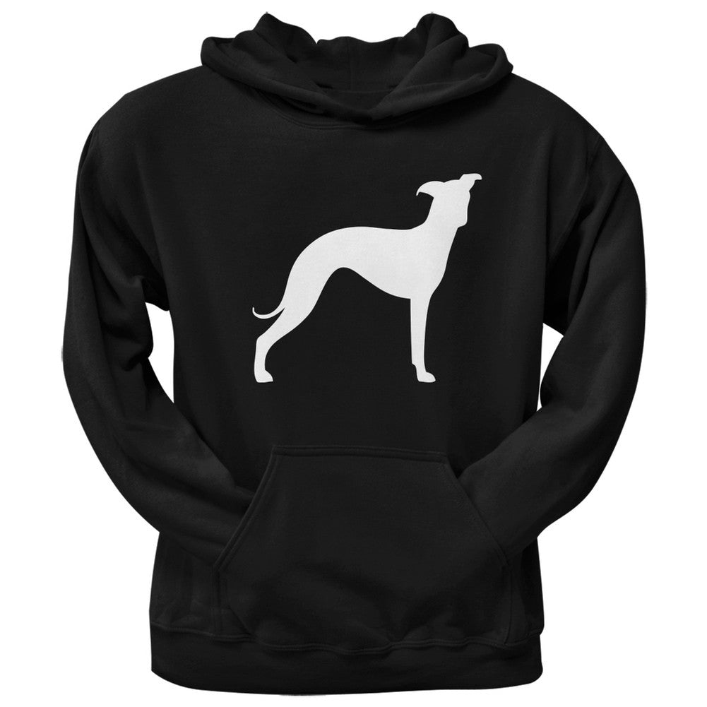 Italian Greyhound Silhouette Black Adult Hoodie Sweatshirts Old Glory