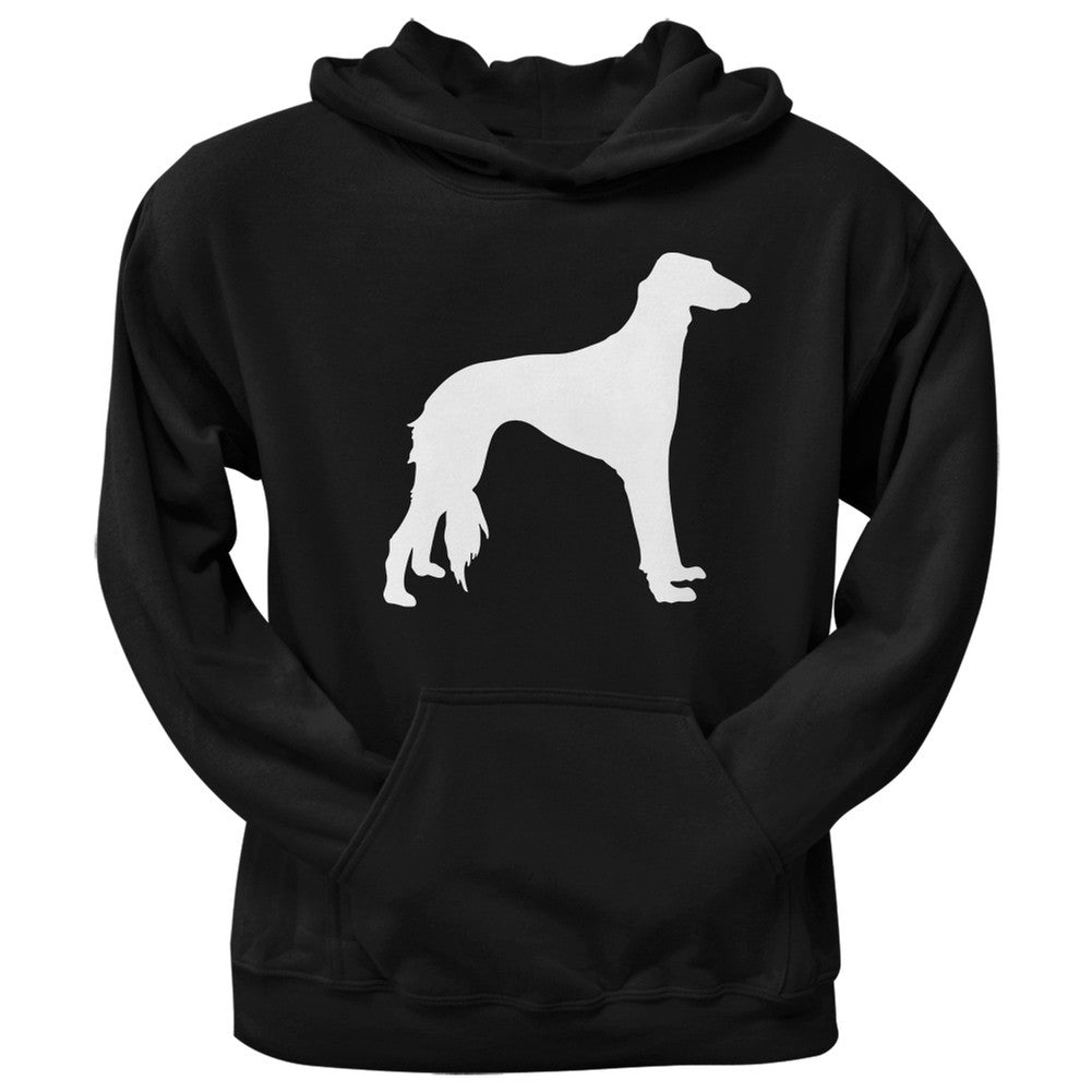 Saluki Silhouette Black Adult Hoodie Sweatshirts Old Glory