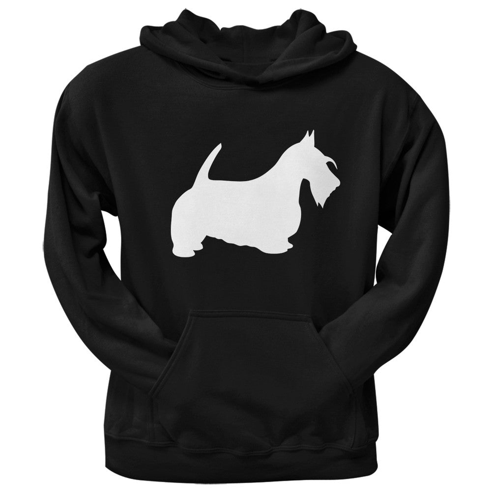 Scottish Terrier Silhouette Black Adult Pullover Hoodie Sweatshirts Old Glory