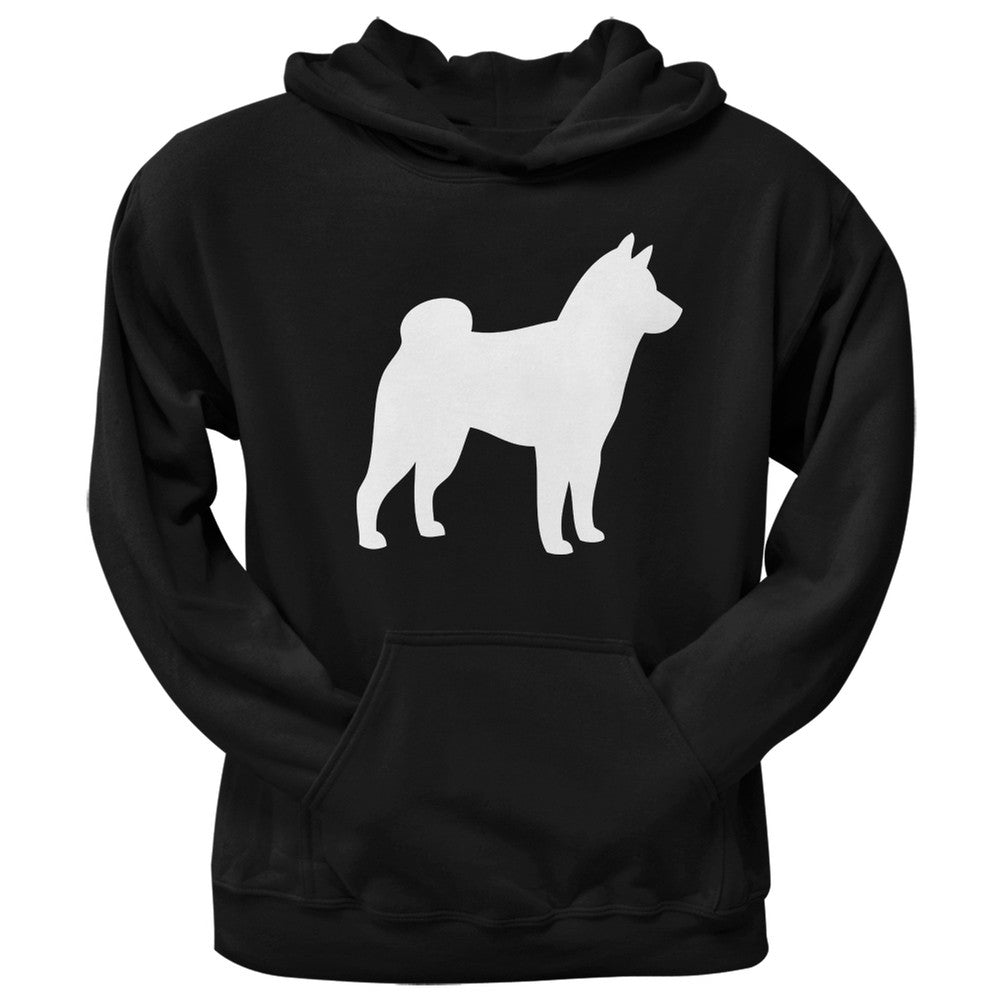 Shiba Inu Silhouette Black Adult Pullover Hoodie Sweatshirts Old Glory