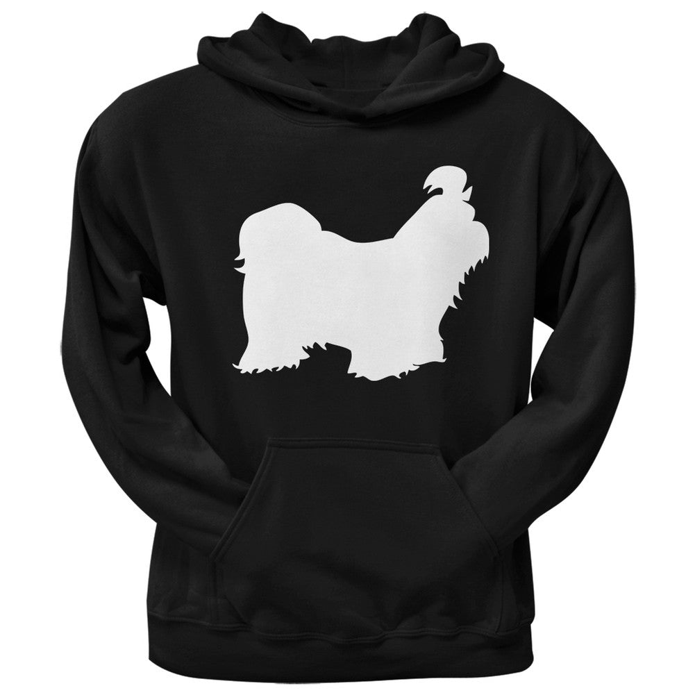 Shih Tzu Silhouette Black Adult Pullover Hoodie Sweatshirts Old Glory