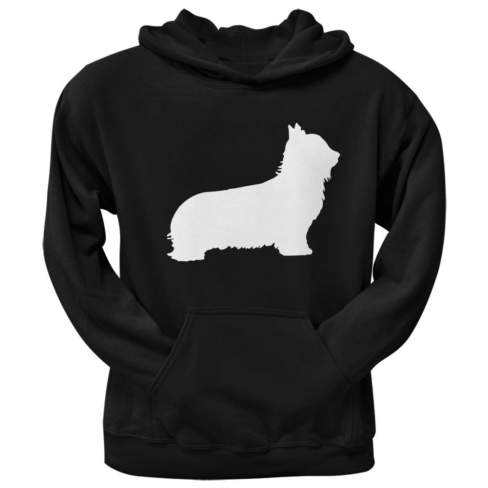 Skye Terrier Silhouette Black Adult Pullover Hoodie Sweatshirts Old Glory
