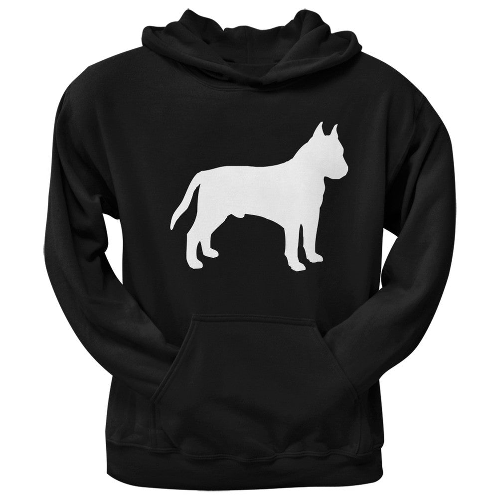 Staffordshire Bull Terrier Silhouette Black Adult Pullover Hoodie Sweatshirts Old Glory