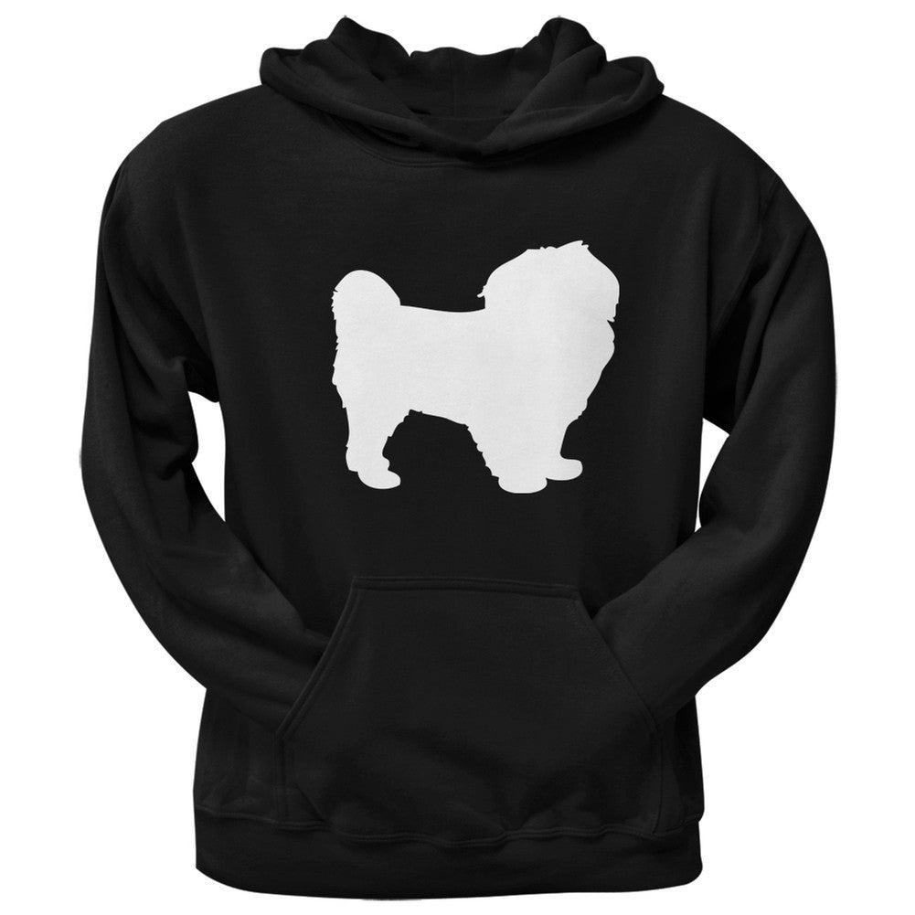 Tibetan Spaniel Silhouette Black Adult Pullover Hoodie Sweatshirts Old Glory