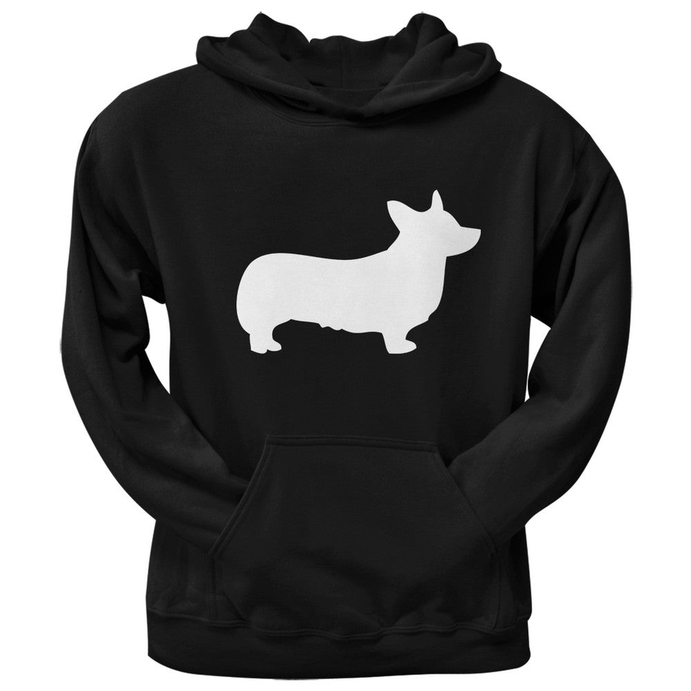 Welsh Corgi Silhouette Black Adult Pullover Hoodie Sweatshirts Old Glory