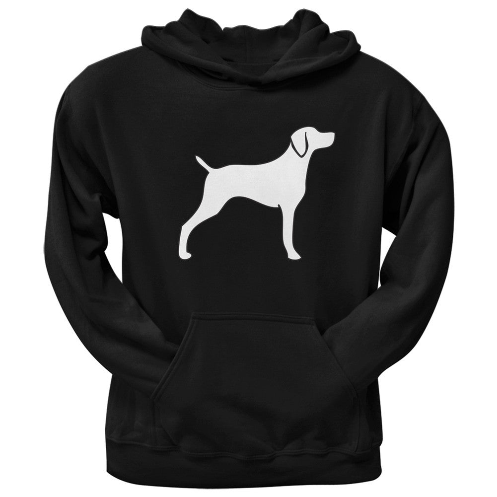 Weimaraner Silhouette Black Adult Pullover Hoodie Sweatshirts Old Glory