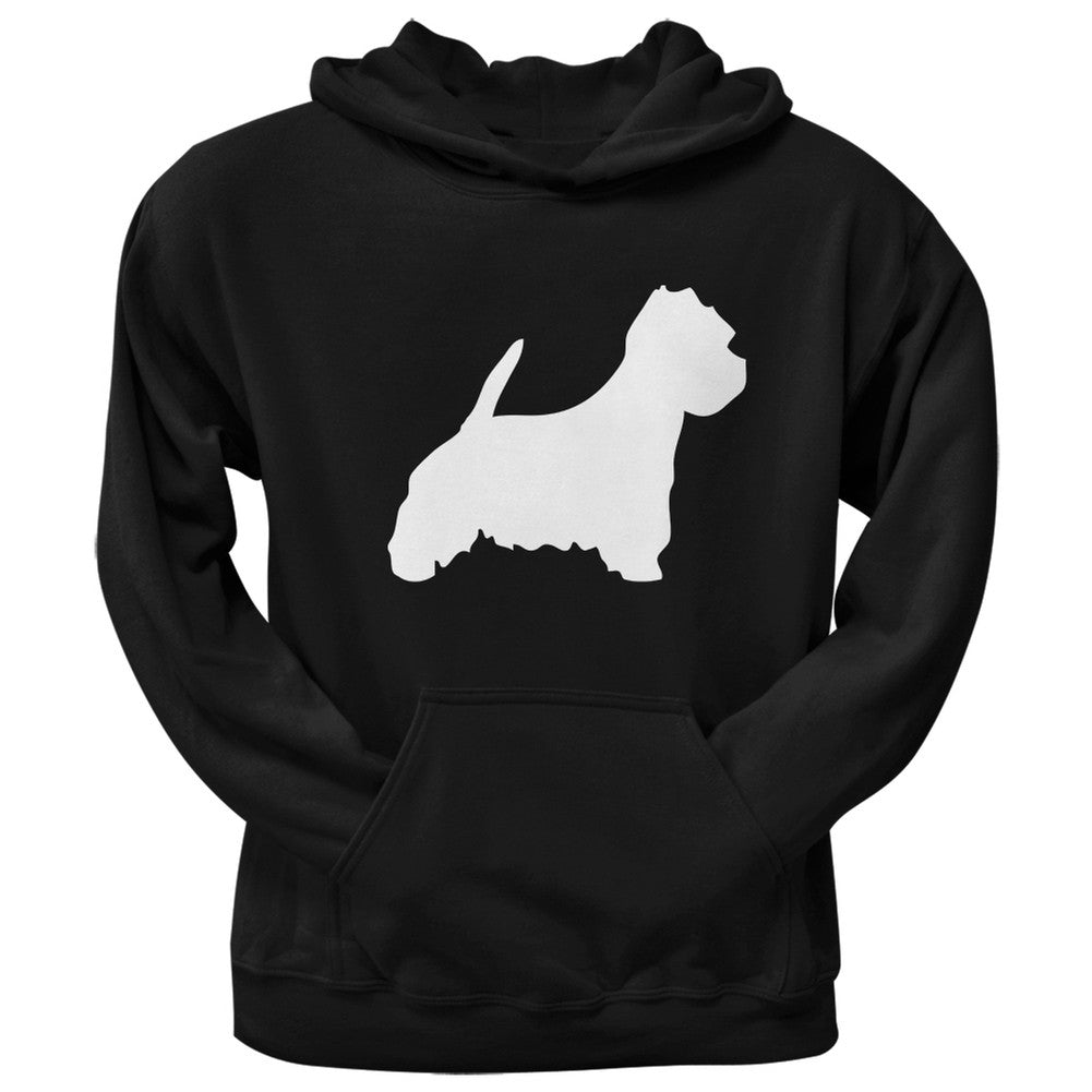 Westie Silhouette Black Adult Pullover Hoodie Sweatshirts Old Glory