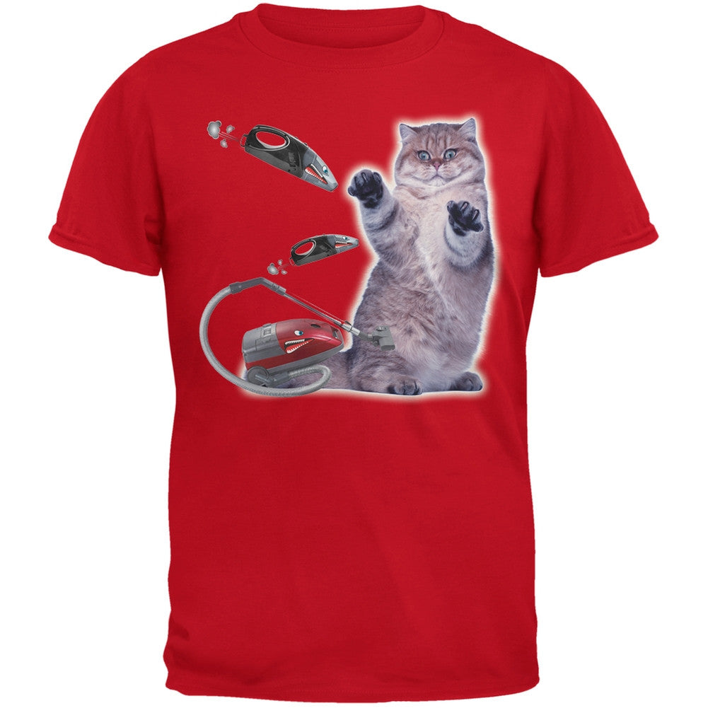 Galaxy Cat Vacuum Red Youth T-Shirt Youth T-Shirts Old Glory