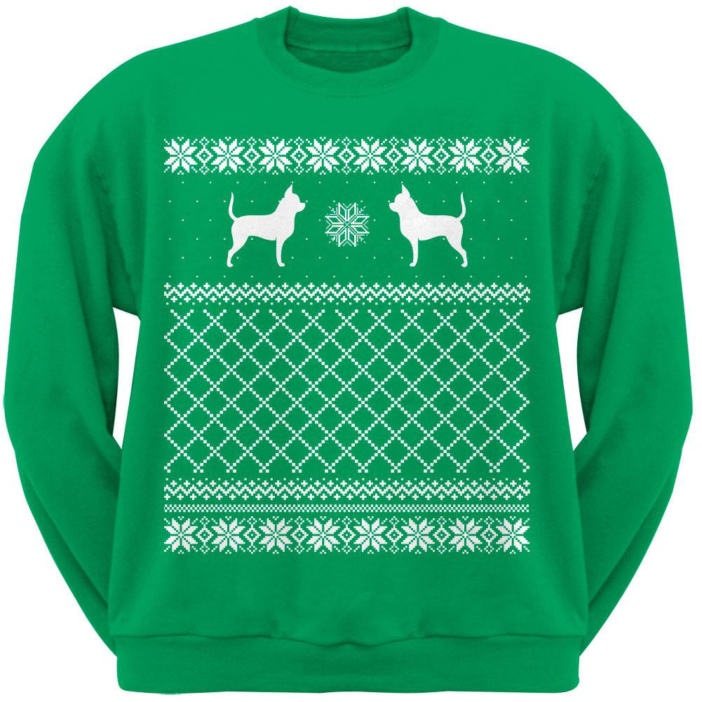 Chocolate Labrador Retriever Red Adult Ugly Christmas Sweater Crew Neck Sweatshirt Sweatshirts Old Glory