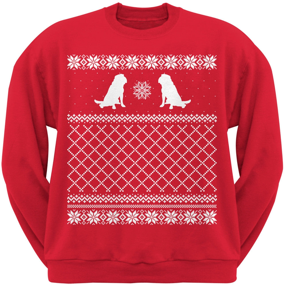 Shar Pei Red Adult Ugly Christmas Sweater Crew Neck Sweatshirt Sweatshirts Old Glory
