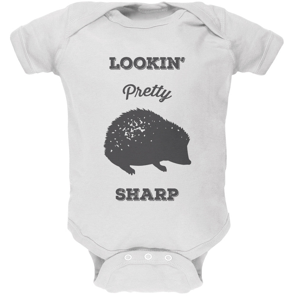 PAWS - Hedgehog Lookin' Pretty Sharp White Soft Baby One Piece Baby One Piece Old Glory