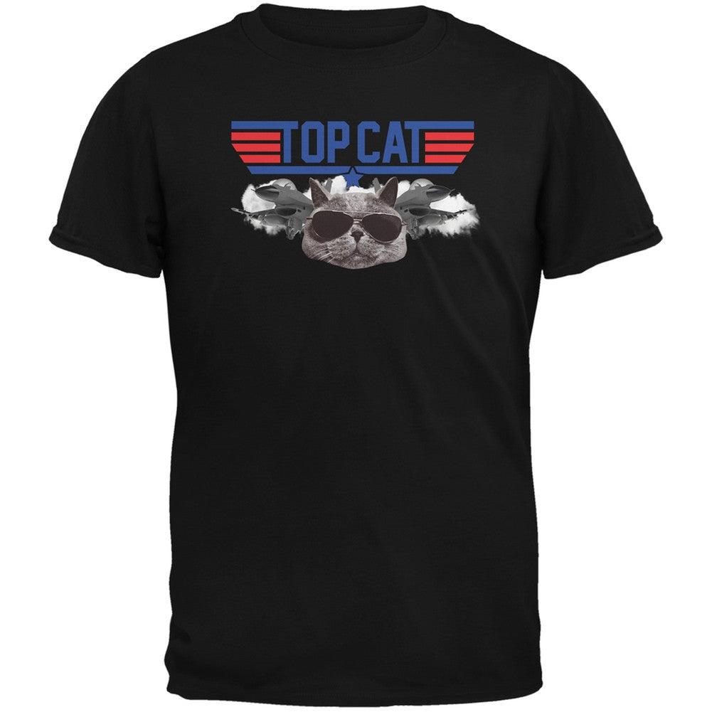 Top Cat Black Adult T-Shirt Men's T-Shirts Old Glory