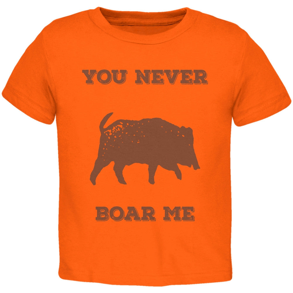 PAWS - You never Boar Me Orange Toddler T-Shirt Toddler T-Shirts Old Glory