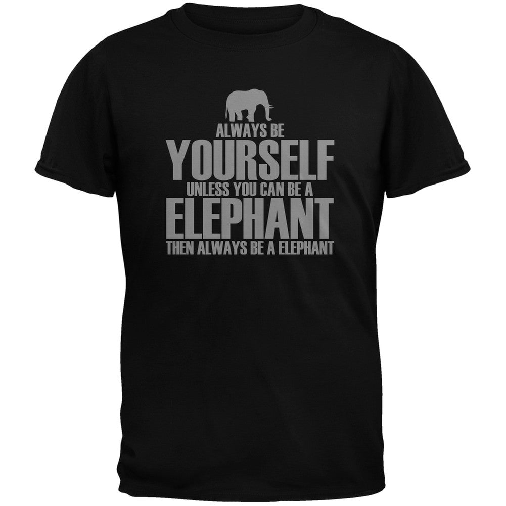 Always Be Yourself Elephant Black Youth T-Shirt Youth T-Shirts Old Glory