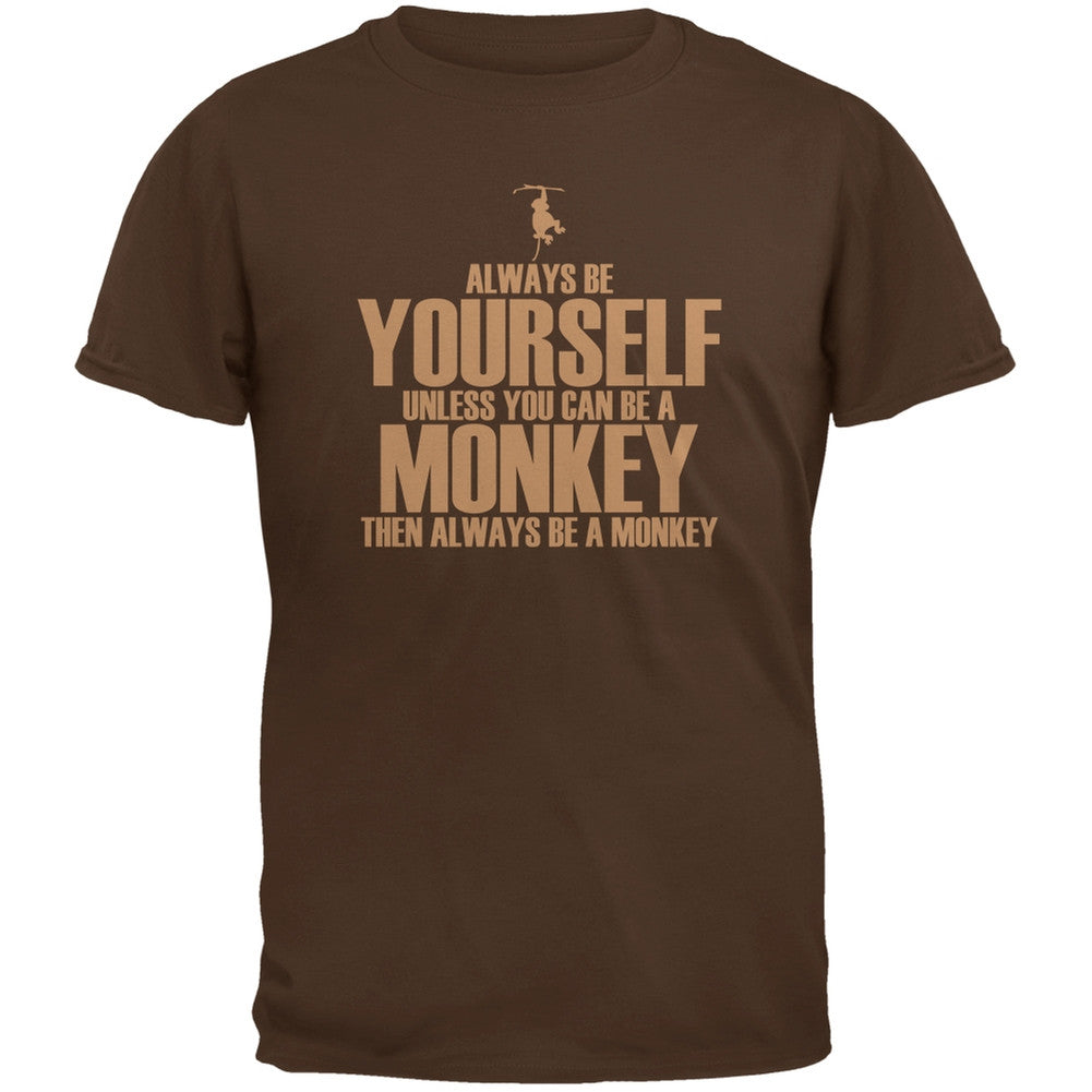 Always Be Yourself Monkey Black Youth T-Shirt Youth T-Shirts Old Glory