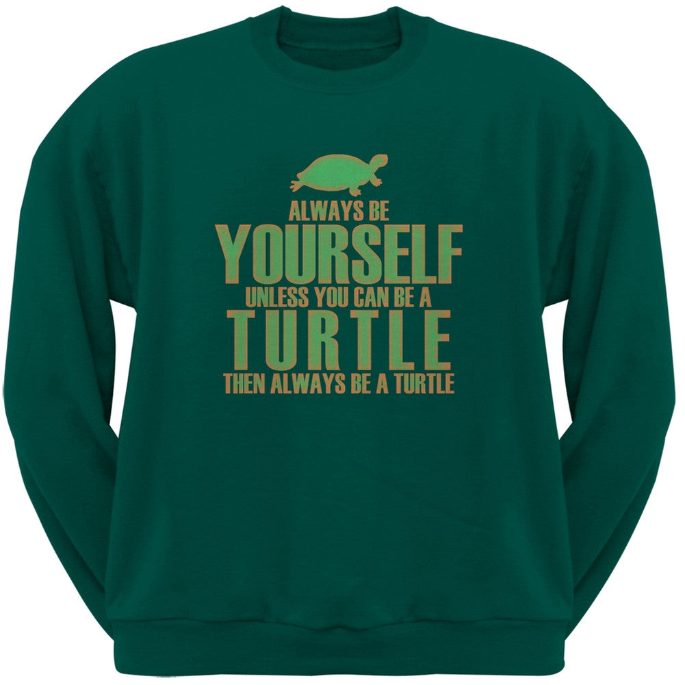 Always Be Yourself Turtle Black Adult Pullover Hoodie Sweatshirts Old Glory