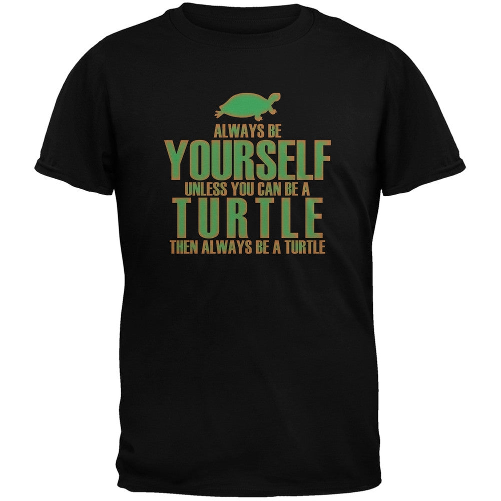 Always Be Yourself Turtle Black Youth T-Shirt Youth T-Shirts Old Glory