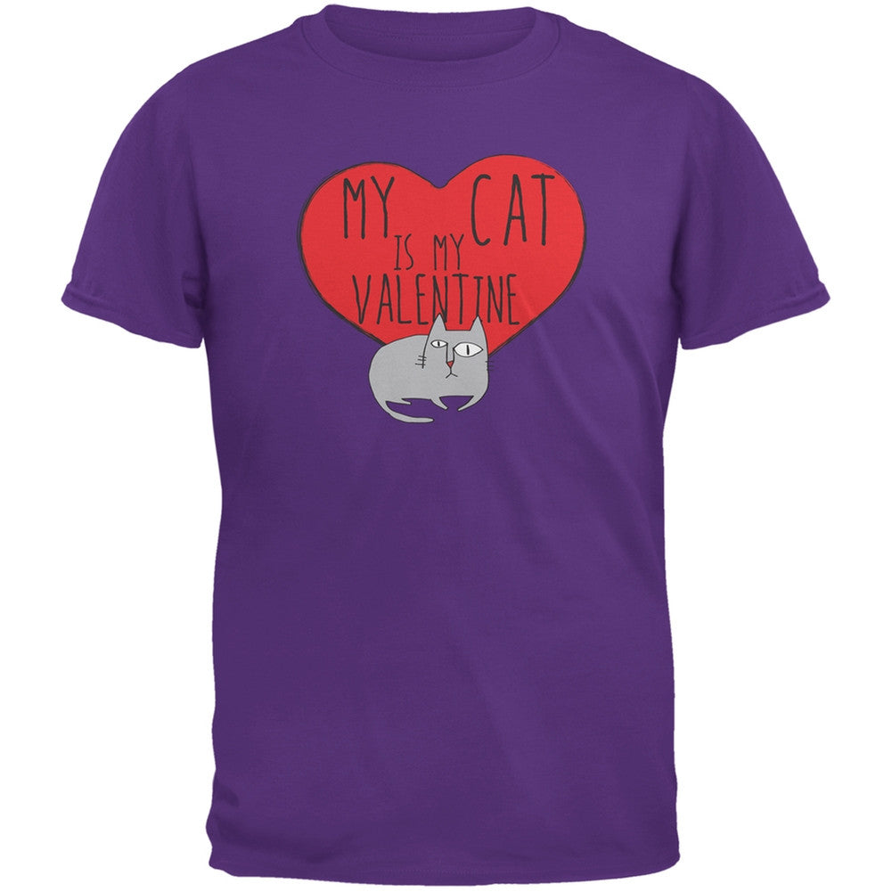Valentine's Day - My Cat Is My Valentine Black Youth T-Shirt Youth T-Shirts Old Glory