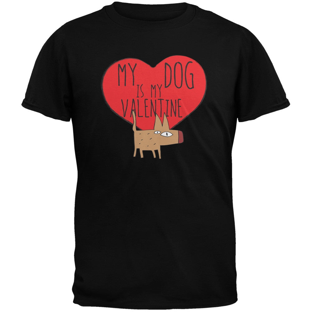 Valentine's Day - My Dog Is My Valentine Black Youth T-Shirt Youth T-Shirts Old Glory