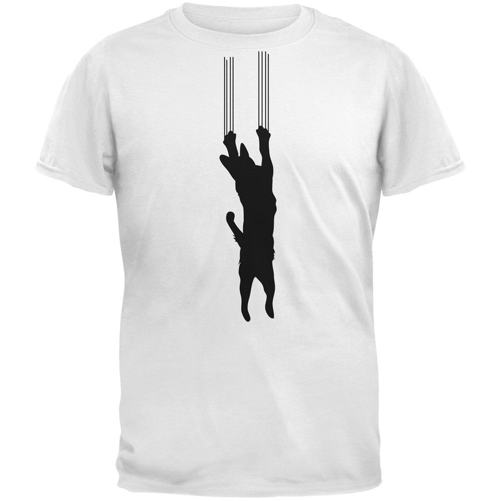 Cat Scratching Green Adult T-Shirt Men's T-Shirts Old Glory