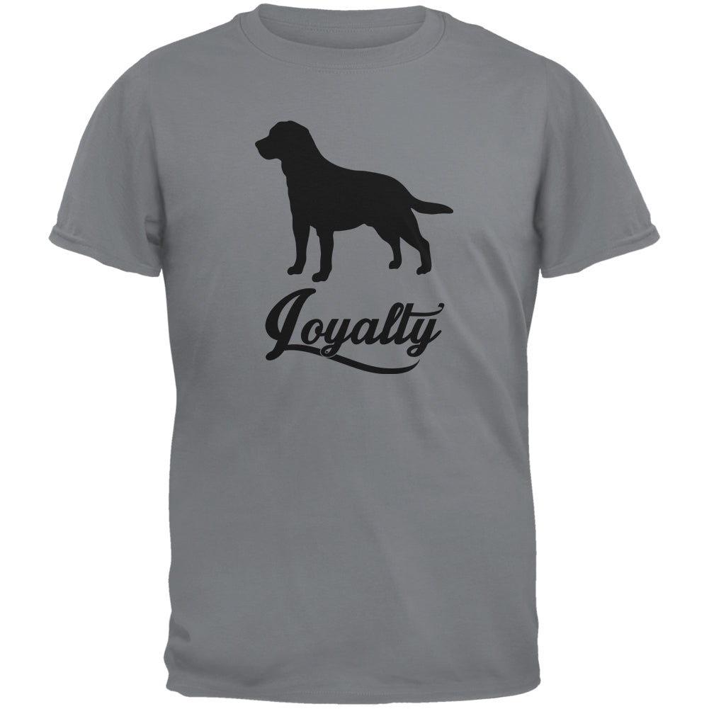 Labrador Loyalty Gravel Adult T-Shirt Men's T-Shirts Old Glory 2XL Grey