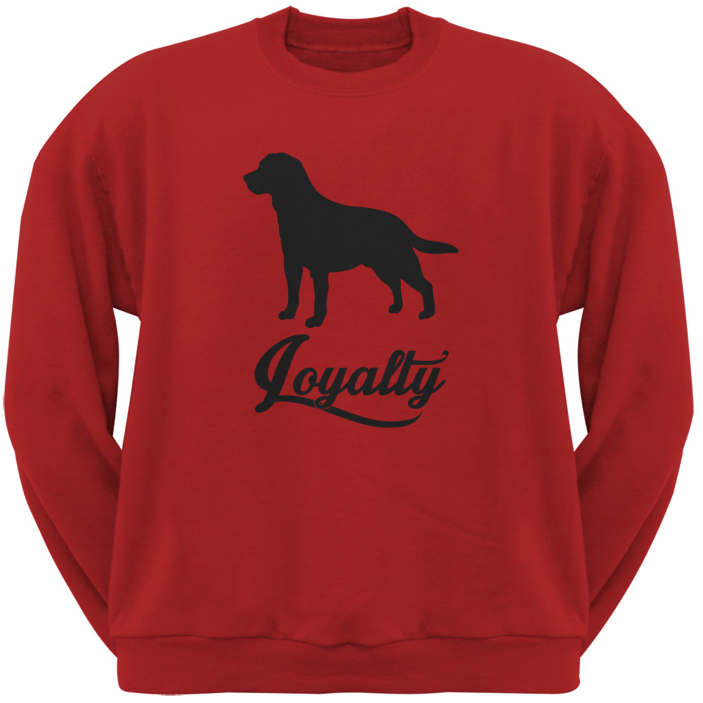 Labrador Loyalty Red Adult Crew Neck Sweatshirt Sweatshirts Old Glory 2XL Red