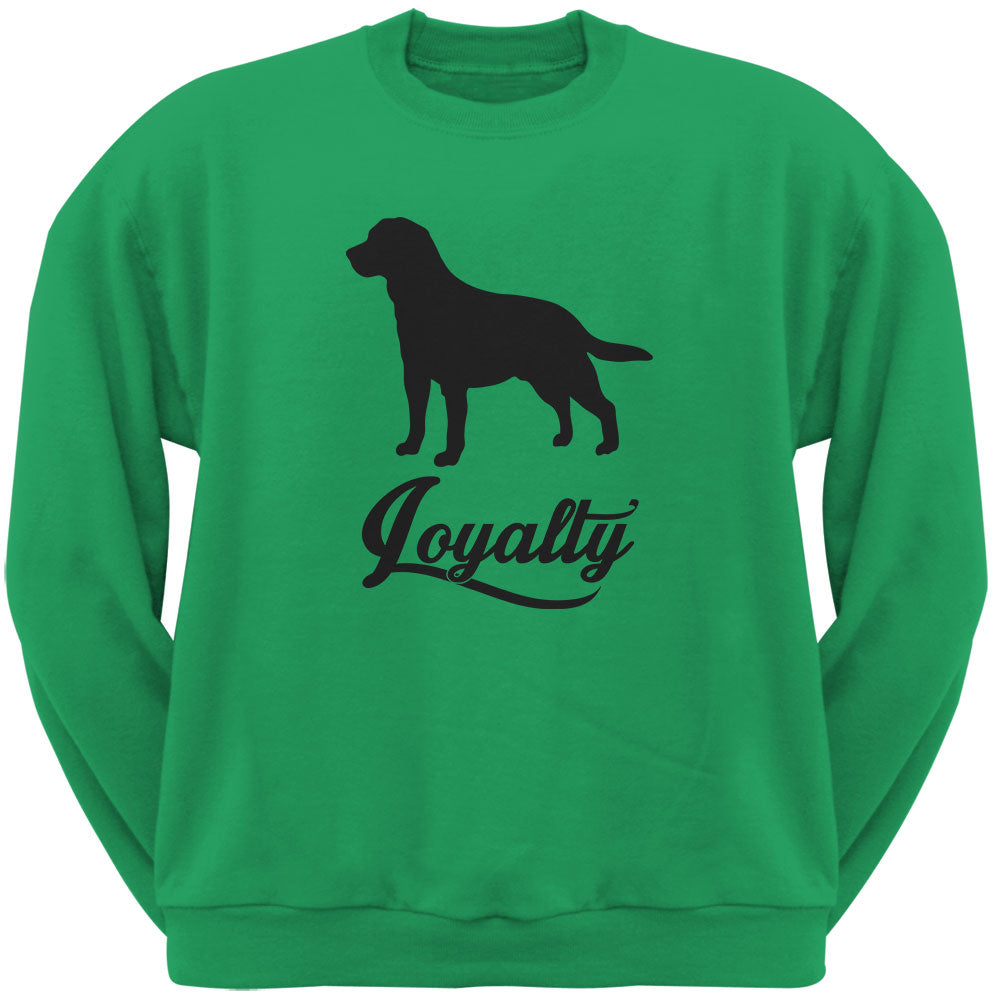 Labrador Loyalty Irish Green Adult Crew Neck Sweatshirt Sweatshirts Old Glory 2XL Green