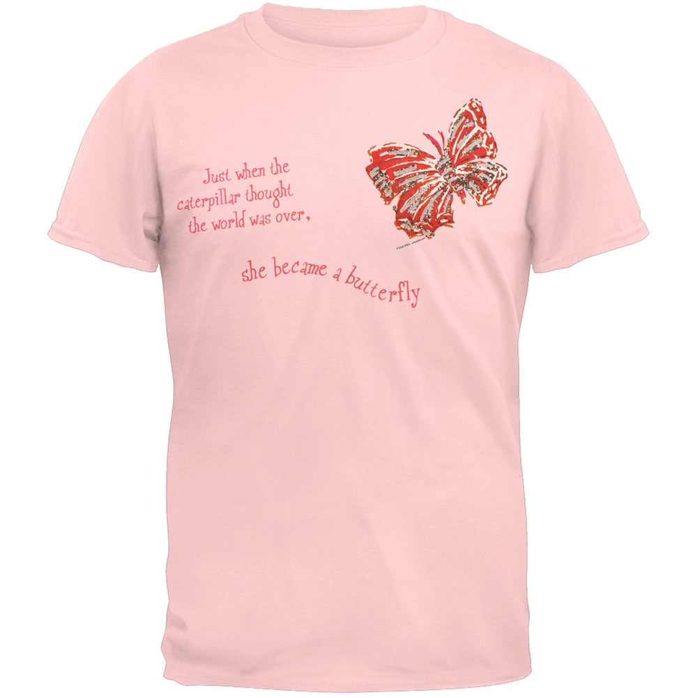 Caterpillar Becomes A Butterfly Adult T-Shirt Men's T-Shirts Crt