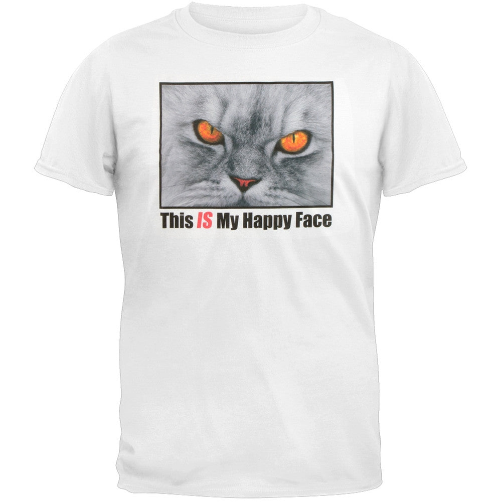 This is My Happy Face Cat Adult T-Shirt Men's T-Shirts Crt