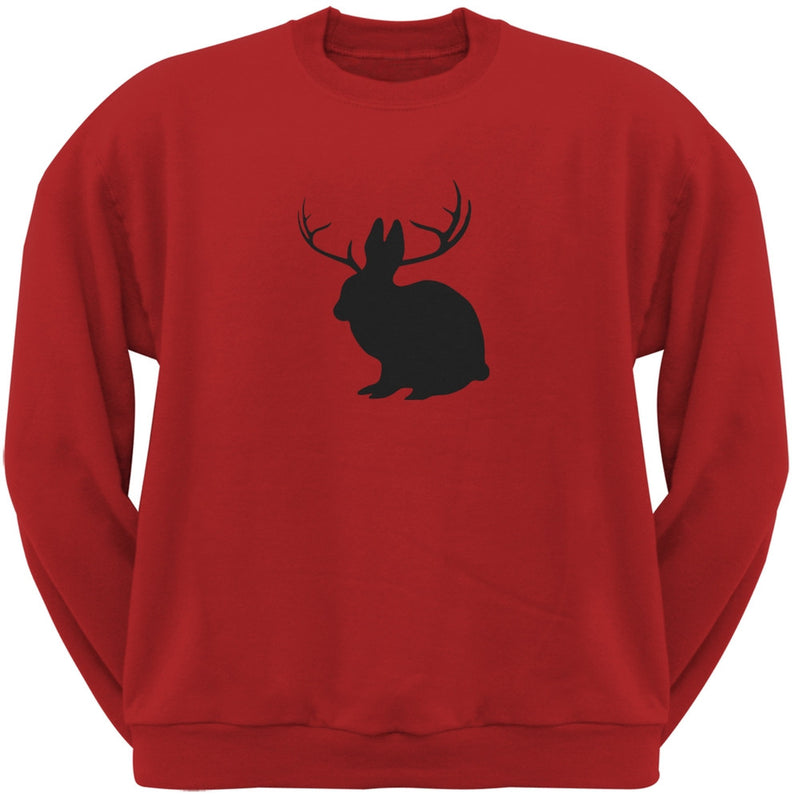 Jackalope Red Adult Crew Neck Sweatshirt Sweatshirts Old Glory