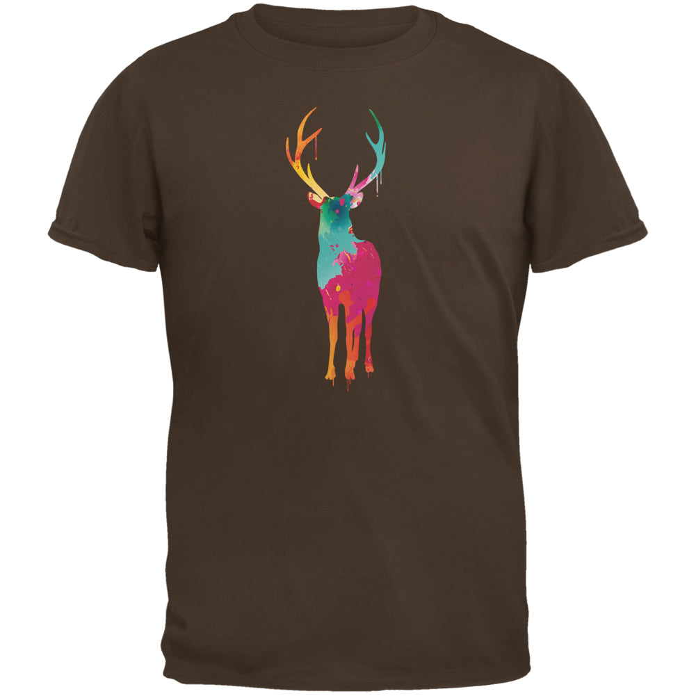 Splatter Deer Brown Youth T-Shirt Youth T-Shirts Old Glory LG Brown
