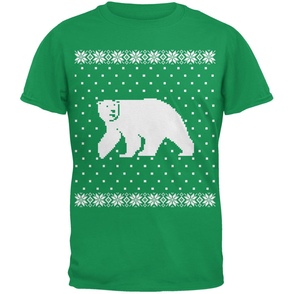 Big Polar Bear Ugly Christmas Sweater Youth T-Shirt Youth T-Shirts Old Glory