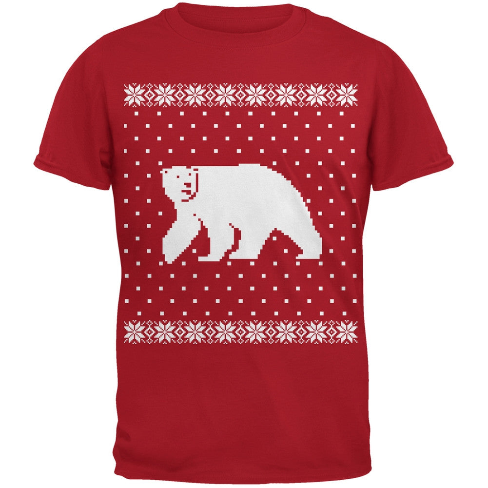 Big Polar Bear Ugly Christmas Sweater Youth T-Shirt Youth T-Shirts Old Glory