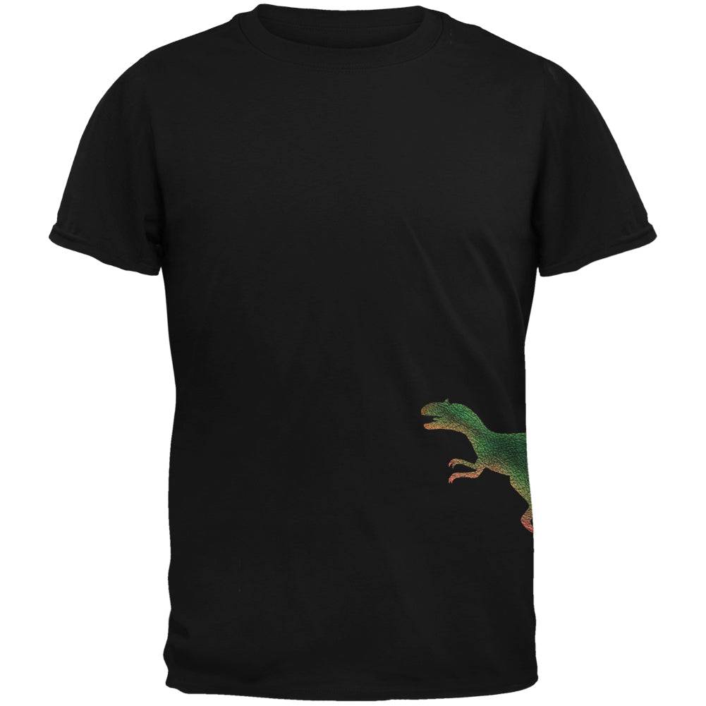 Allosaurus Dinosaur Distressed Black Youth T-Shirt Youth T-Shirts Old Glory LG Black