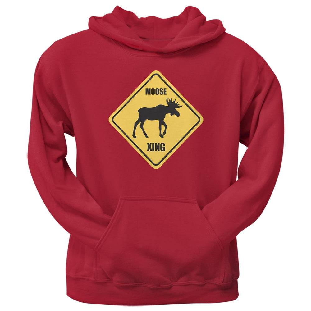 Moose XING Red Adult Hoodie Sweatshirts Old Glory 2XL Red
