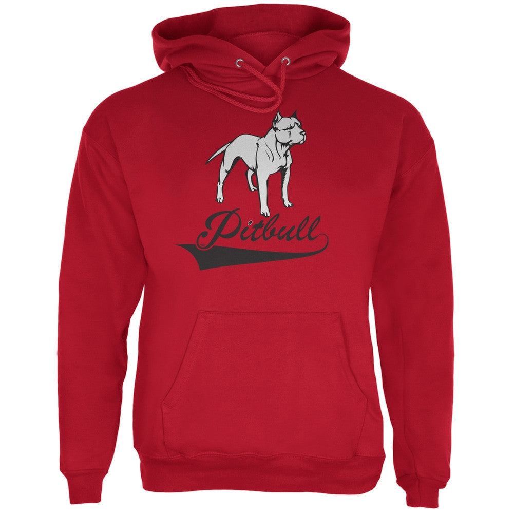 Pit Bull Red Adult Hoodie Sweatshirts Old Glory 2XL Red