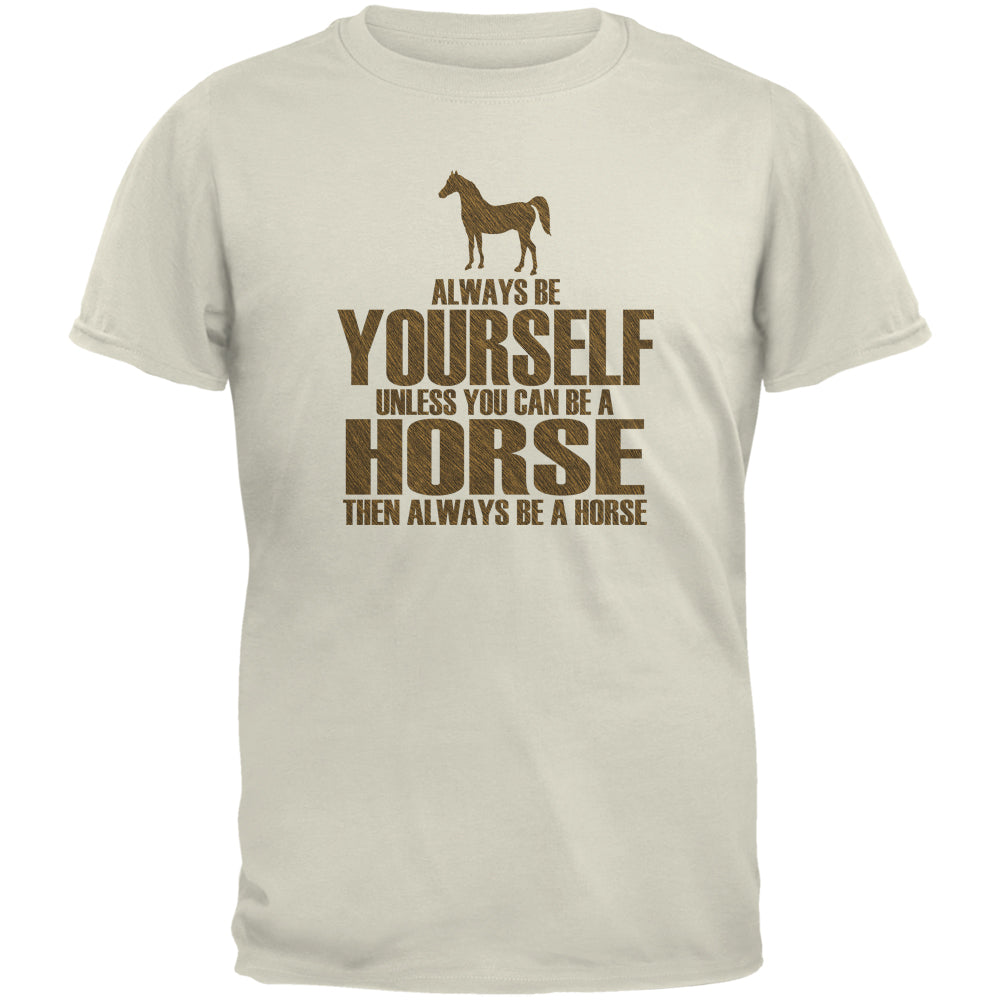Always Be Yourself Horse Natural Youth T-Shirt Youth T-Shirts Old Glory LG Off-White