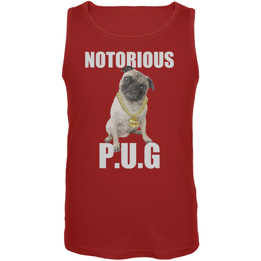 Notorious PUG Red Adult Tank Top Tank Tops Old Glory 2XL Red
