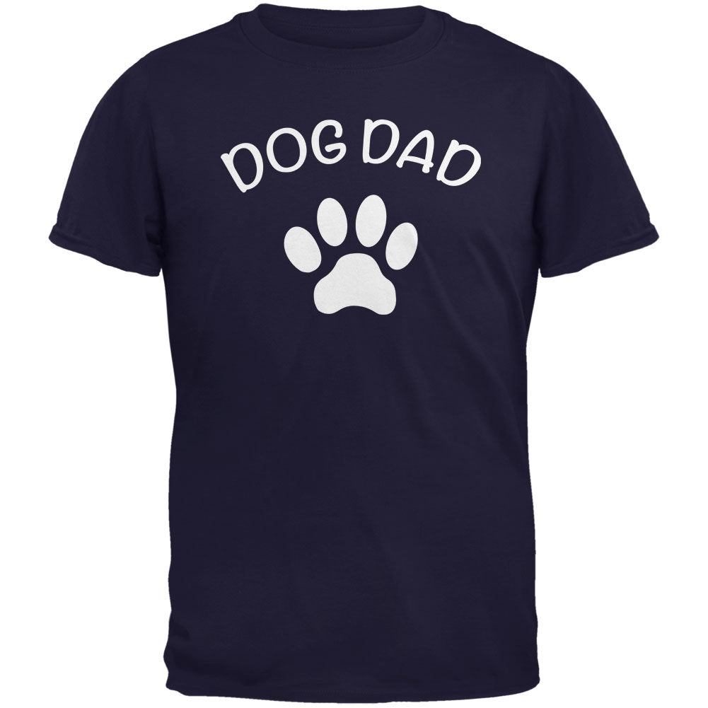 Father's Day Dog Dad Navy Adult T-Shirt Men's T-Shirts Old Glory 2XL Dark Blue