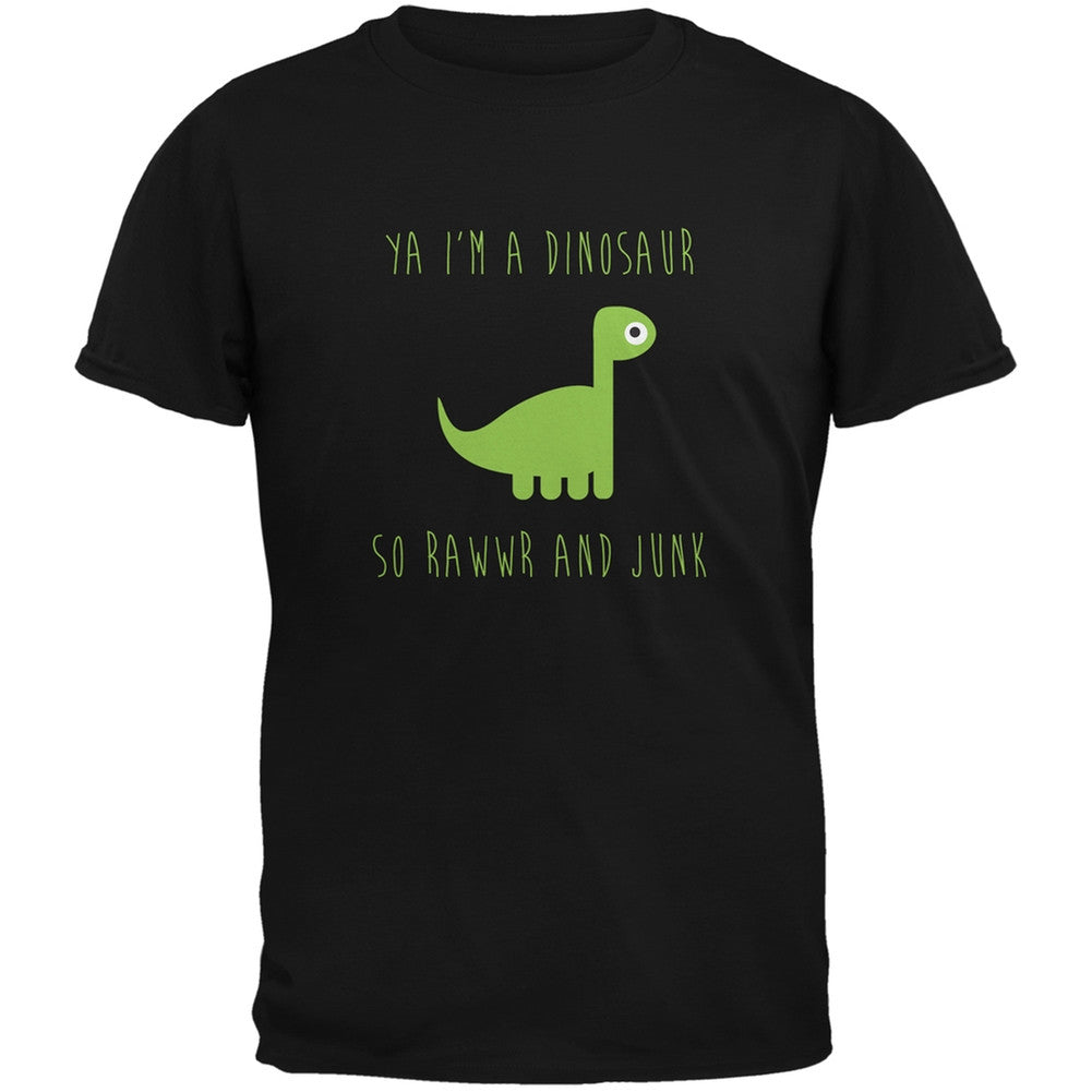 Ya I'm a Dinosaur - Brachiosaurus Black Youth T-Shirt Youth T-Shirts Old Glory LG Black
