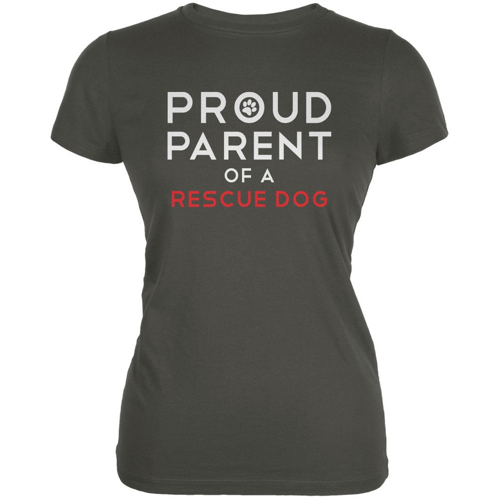 Proud Parent Of A Rescue Dog Purple Juniors Soft T-Shirt Juniors T-Shirts Old Glory 2XL Purple