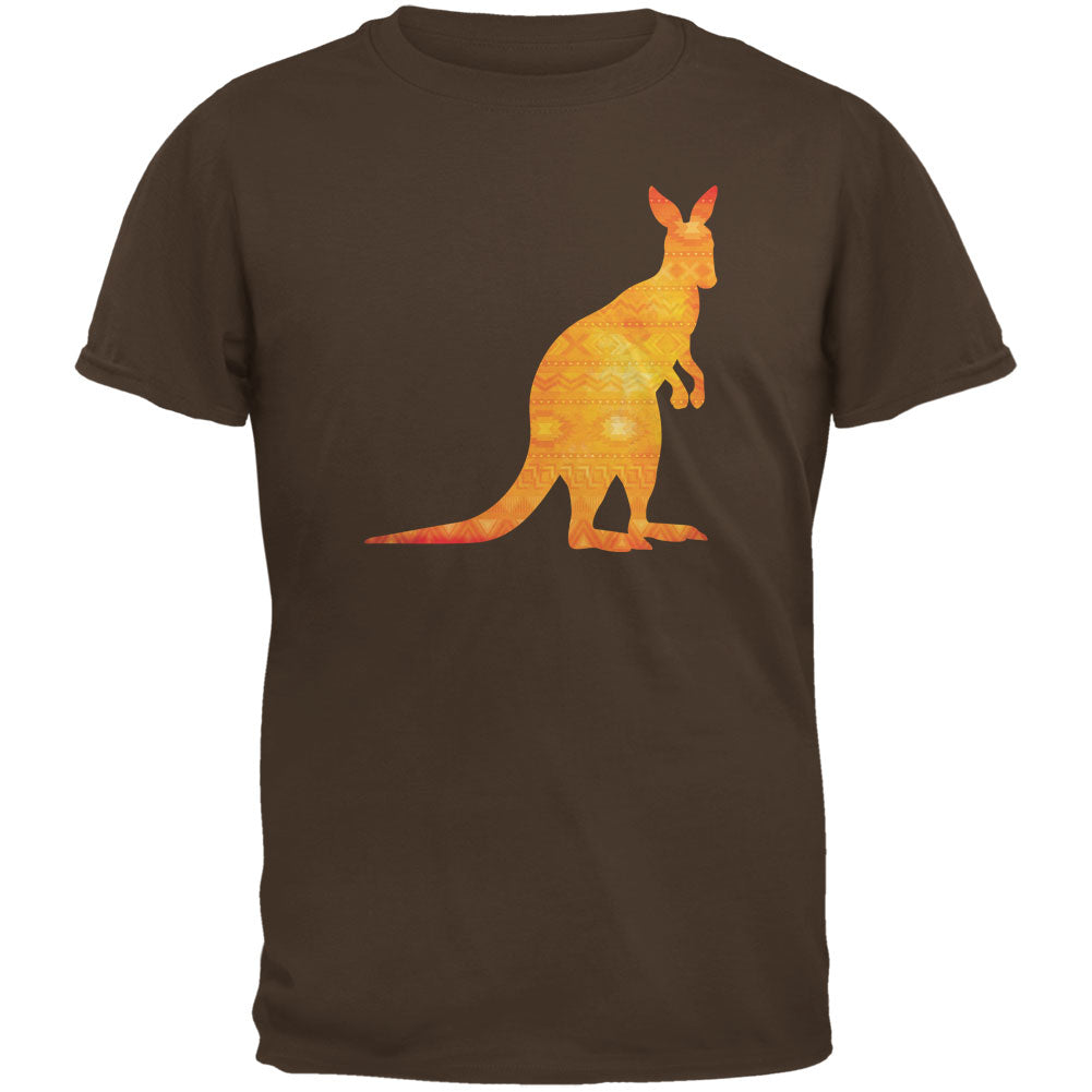 Australian Spirit Animal Kangaroo Brown Adult T-Shirt Men's T-Shirts Old Glory 2XL Brown