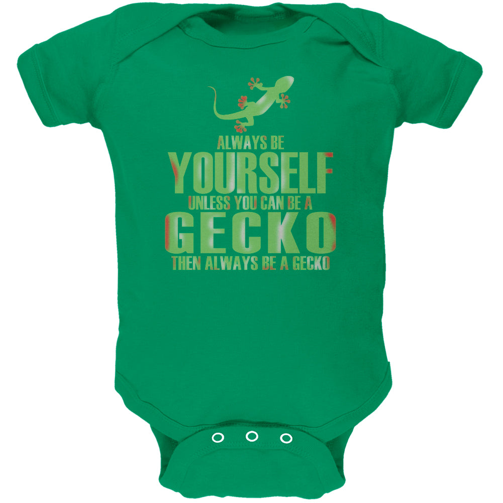 Always Be Yourself Gecko Kelly Green Soft Baby One Piece Baby One Piece Old Glory 12 Green