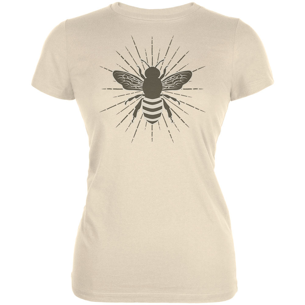 Bumble Bee Rays Cream Juniors Soft T-Shirt Juniors T-Shirts Old Glory 2XL Off-White