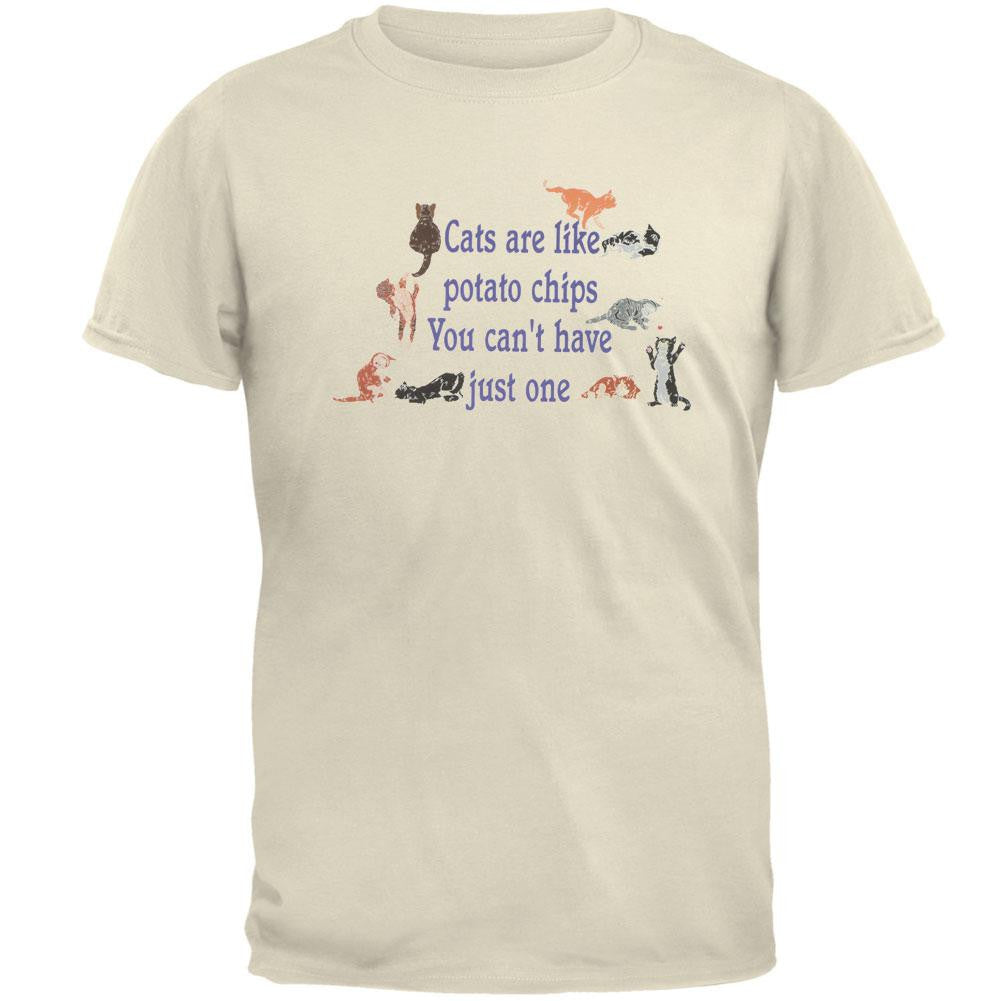 Cats Are Like Potato Chips Adult T-Shirt Men's T-Shirts Animalworld