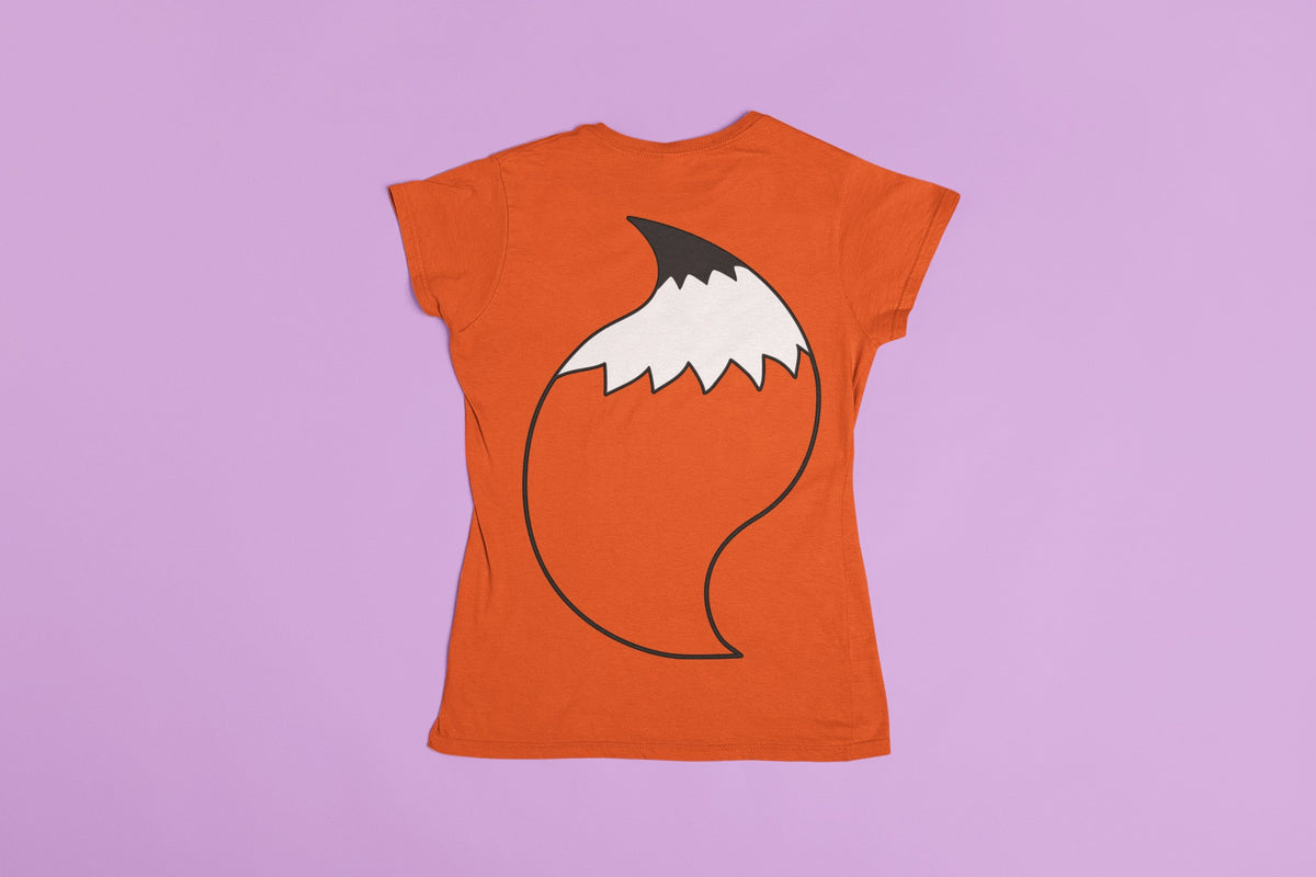 Fox Costume Orange Juniors Soft T-Shirt Juniors T-Shirts Old Glory